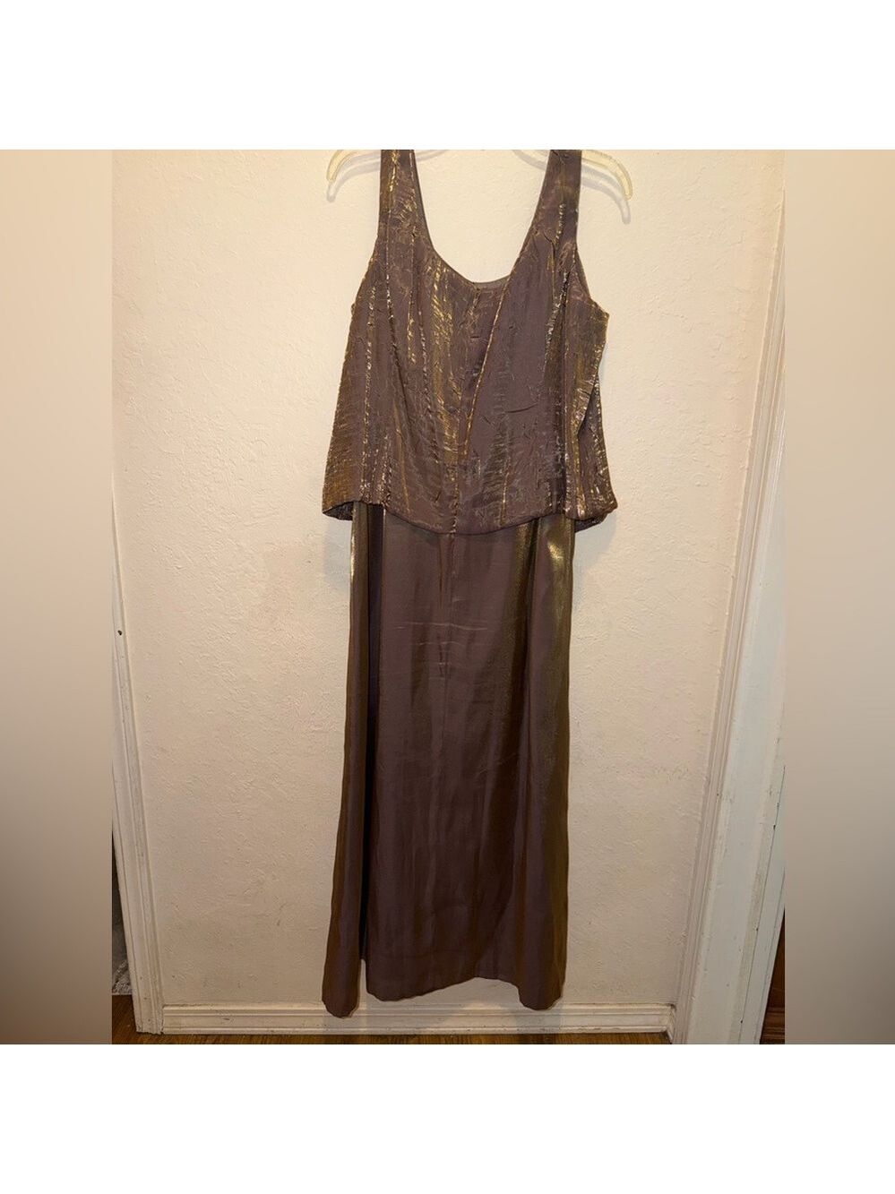 David's Bridal Dress and Jacket Mother of the Bride Groom Dress Bown Bronze - Picture 8 of 14